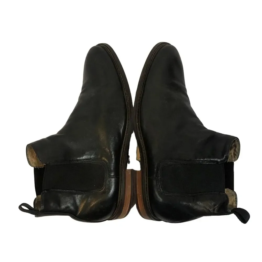 Aston Grey PAGLIAGA Chelsea boots in black size 11.5